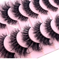 HBZGTLAD New 10 Pairs 3D Mink Lashes False Eyelashes Handmade Wispy Fluffy Long Lashes Natural Eye M