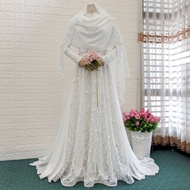 SPECIAL Gaun pengantin / Gaun akad / gaun muslimah / gaun pernikahan /