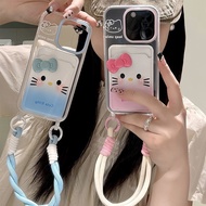Kitty Aesthetic Cute Advanced Card Holder Casing iphone 17 Pro Max 13 Pro Max 11 Pro Max 16E 16 Pro 