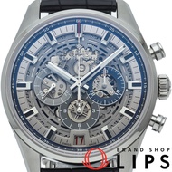 真力時 Chronomaster El Primero 全開腕錶 42毫米 03.2081.400/78.C813 錶盒、保固卡、不鏽鋼/皮錶帶、男士腕錶、透明、拋光、成色極佳 [二手]