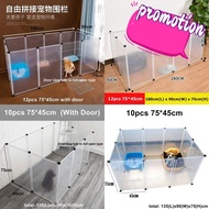 for pet ❅Pet Fence 1210pcs Dog Cage Isolation Fence Plastic Fence DIY Kennel House 1210pcs 75cm(H) x 45cm(L)❤