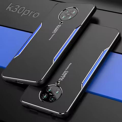 For Xiaomi Poco F2 Pro Case Luxury Soft TPU edge + Hard Aluminum alloy Matte shockproof protect Back