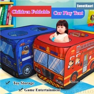 Children's Foldable Tent Kids Police Car Game Tent Play House Indoor Toy Princess Cabin SWEETKAARI