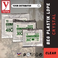 PE Plastic Bag / Crystal Singlet LDPE Plastic Bag / Plastic Bag Transparent Teong Chuan