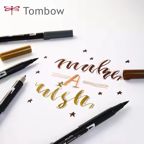 1pc Japan Tombow ABT Dual Head Design Brush Pen Colorful Art Marker Pen Artist Painting Supplies Bro