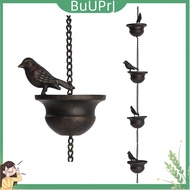 1 Piece Rain Chains for Gutters Mobile Birds on Cups Rain Chimes 7.8Ft Rain Chimes with Attached Han