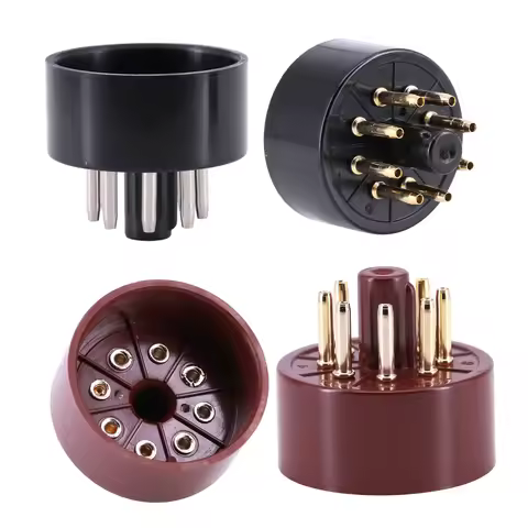 8Pin Tube Socket EL34 Bakelite Tube Base For EL34 EL34C Vacuum Tube Amplifier Vintage Audio HIFI DIY