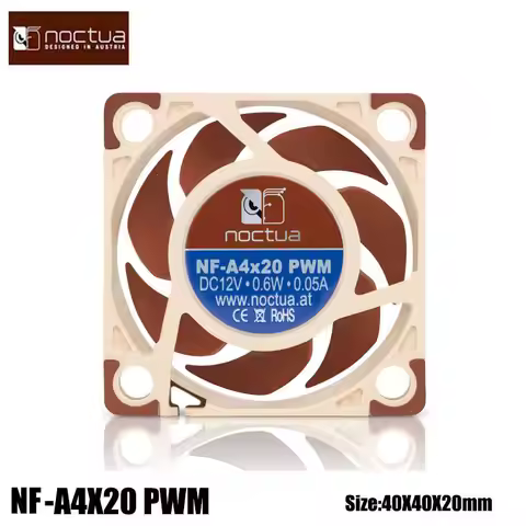 Noctua NF-A4x20 40x40x20mm 4PIN PWM self-temperature control, silent, SSO2 bearing cooling fan