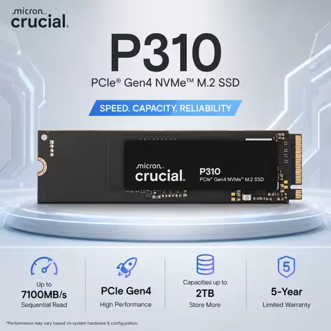 Crucial P310 500GB 1TB M.2 2280 SSD PCIe Gen4 3D NAND NVMe Hard Disk 2TB Internal Solid State Drive 