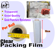 BANSOON ELEPHANT Clear Packing Film. HUGE ROLL. Sold per roll. Stretch Film. Shrink Wrap. Pallet Film. packing wrap. luggage wrap. clear wrap