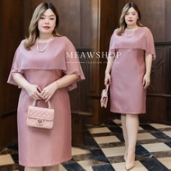 มี9สีค่ะ S-7XL ชุดไปงาน ชุดออกงานสาวอวบ อ้วน ชุดดำ ชุดสุภาพ ชุดเดรส เดรสสั้น ชุดไปงานบุญ งานบวช เพื่