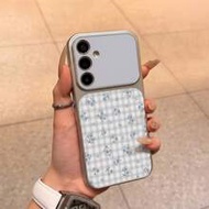 Creative Blue Striped Floral Pattern Spray Painted TPU Full Coverage Phone Case, Compatible With Gal