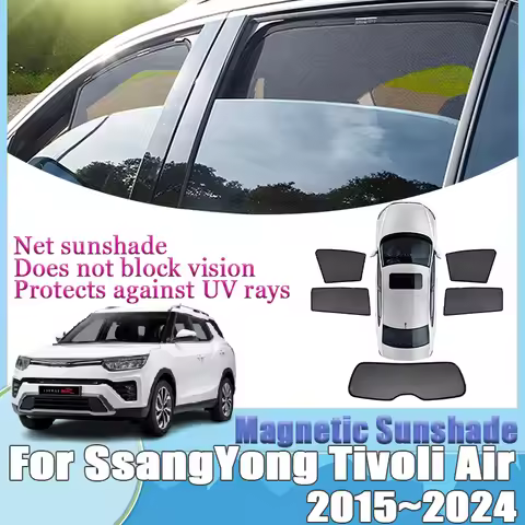 For SsangYong Tivoli Air KGM Tivoli 2015-2024 Magnetic Sunshade Visors Curtain Cover Mesh Privacy Sh