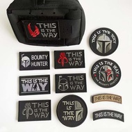 This Is The Way Art Patch Funny Mandalorian Tactical Badges Fabric Applique Embroidered Patch with H