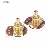 tinchighid 1Pcs Guitar Potentiometer Pot Low Torque And Low Noise Smooth Feel Brass Shaft A500K A250