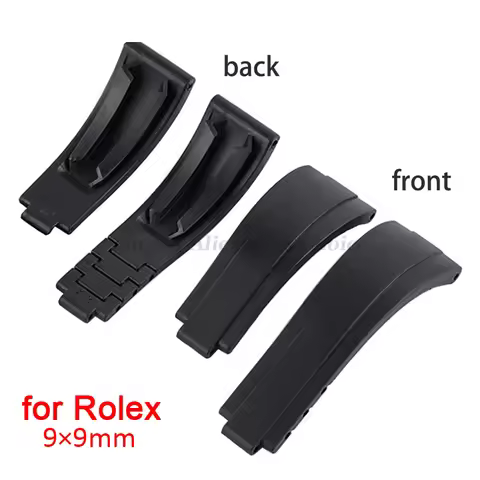 For Rolex Rubber Wrist Yacht Daytona Submarine Black Green Water Ghost Explorer Stainless Steel Fold