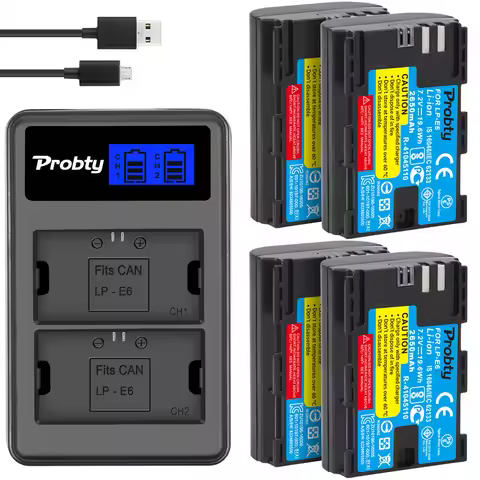 FOR canon 2650mAh LP-E6 LP E6 LPE6 Battery For Canon 5D Mark II III IV, 80D, 70D, 60D, 6D, EOS 5Ds, 