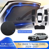 Car Sunshade Cover For BMW 5 Series G68 2024 2025 2026 2027 Anti-UV Pad Windshields Window Visor Mag