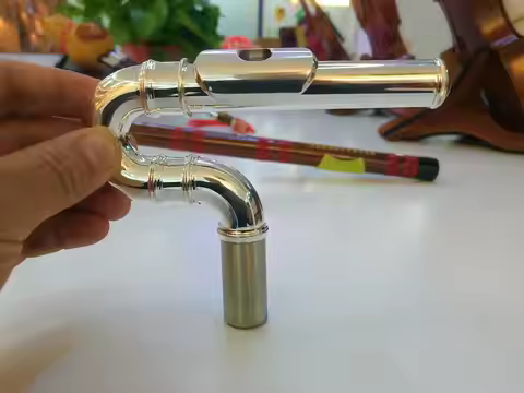 Flute Mouthpiece Vertical flute headstock, flute accessories, silver-plated vertical flute headstock