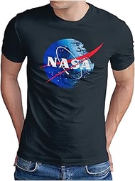 NASA Empire T-Shirt | Men's | Death Star Death Star Space Film Fan | S - 5XL, navy, Large