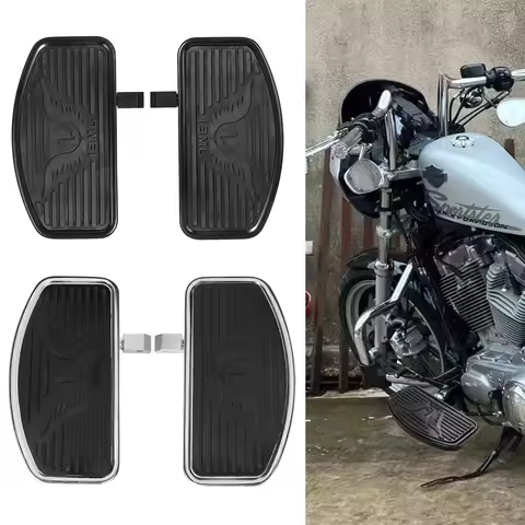 Universal Motorcycle Front Wide Footrest Foot-boards Rider Driver Foot Rest Floorboards Black For Ho