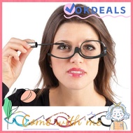 OKDEALS Rotating Makeup Reading Glasses, Vision Care Colourful Frame Folding Eyeglasses, Portable Ey