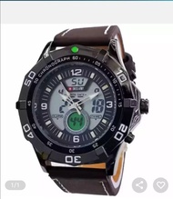 Swiss Army dual time - Jam Tangan Pria - SA 4011 silver