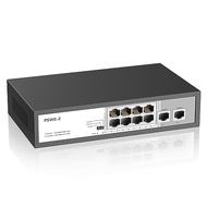 8 Port PoE Switch, 8 Ports PoE+ 2 Uplink Unmanaged 100Mbps PoE Switch, High Total Power Budget 120W,