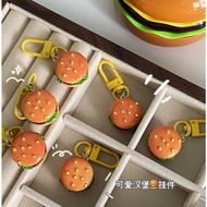 ️ MLL ️ Mini Burger Keychain Simulation Food Burger Keychain Pendant Cartoon Girl Heart Cute Fun Can