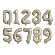 [16 Inch] - BEIGE Alphabet Balloon & Number Ballon ABC Letters Belon Huruf A-Z 0-9 Birthday Earth To