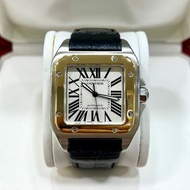 Cartier Santos 100 XL 2656 大裝 停產 金鋼 山度士 (not Rolex)
