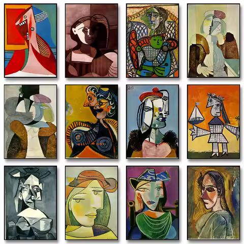 Untitled 1939 By Picasso Posters and Prints Retro Abstract Art Canvas Painting Christian Work Wall A