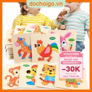 Combo 5 3d Wooden Puzzles, Intellectual Development Puzzles For Babies