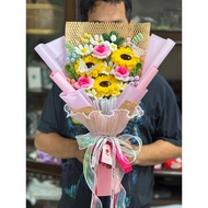 Bouquet Of 3 Sunflowers 3 Stone Roses