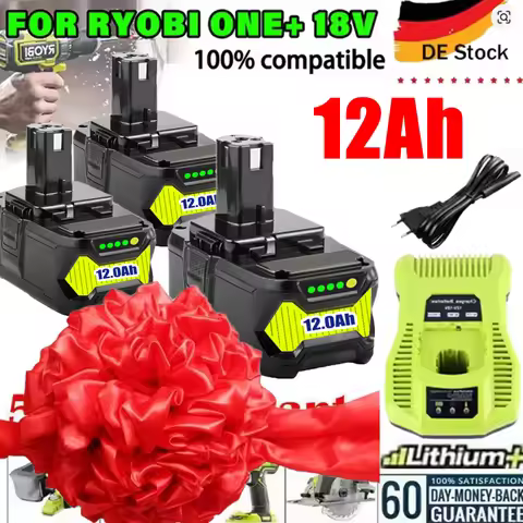 2026 18V for Ryobi P108 Battery Replacement Li-ion Battery P108 P102 P103 P104 P107 BPL1820 RB18L50 
