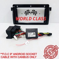 BMW E46 1998-2005 9" ANDROID CASING WITH CANBUS (FREE PLUG & PLAY CABLE)