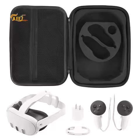 AEE7-Carrying Case For Meta Quest 3 For BOBOVR M3 PRO Elite Strap Protective Bag Hard Shell Case For