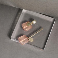 [ZANZAN ZANZAN] Anti-Allergic Steel Needle-Asymmetrical Colorful Acrylic Earrings [EK71BF005]