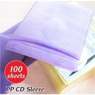(READY STOCK) 100pcs CD DVD Double Sided Cover Storage Case PP Bag Sleeve Envelope Holder - CD COVER