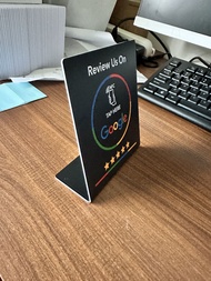 13.56Mhz programmable Google Review Card NFC station table Acrylic Stickers Waterproof NFC Stand Goo
