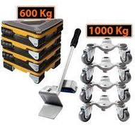 Heavy duty trolley wheels - Smart furniture moving tool set, 360 degree rotation, 600kg load capacit