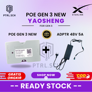 PAKET HEMAT POE GEN 3 V4 NEW + ADPTOR FOR STARLINK GEN 3 POE INJECTOR