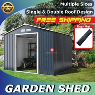 Ready Stock Outdoor Metal Shed Garden Storage Backyard Storage large setor laman Besar outdoor Garde