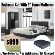Bedroom Set + Free 8 inch Foam Mattress
