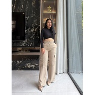 [VM] - 9090 Twill Cargo Pants/ Casual Pants Pants Wanita