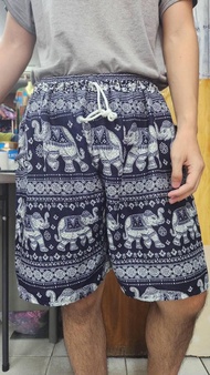 กางเกงลายช้างขาสั้นผู้ชาย  ฟรีใซส์  Short Pant   Free Size