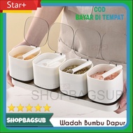 4-in-1 Seasoning Jar Box Spices Kitchen Spice Jar Free Spoon