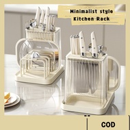 [COD In Stock]Minimalist style Kitchen Rack knife holder organizer Cutlery Chopstick Drainer Holder 
