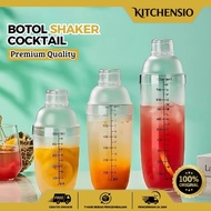 Kitchensio - Plastic Drink Shaker Bottle Cocktail Shaker/ Bartender Bottle Shaker
