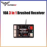 DUMBORC 3in1 Reciver 2.4GH 10A 5V/2A 2S LiPo BEC With Gyro Light Controller For RC Car Boat 130 180 
